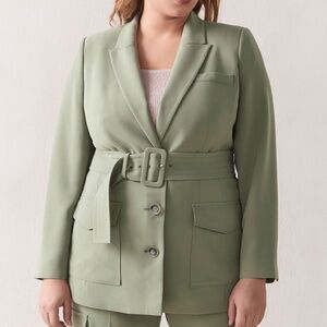 Green Blazer (Size 14) - Addition Elle / No Belt